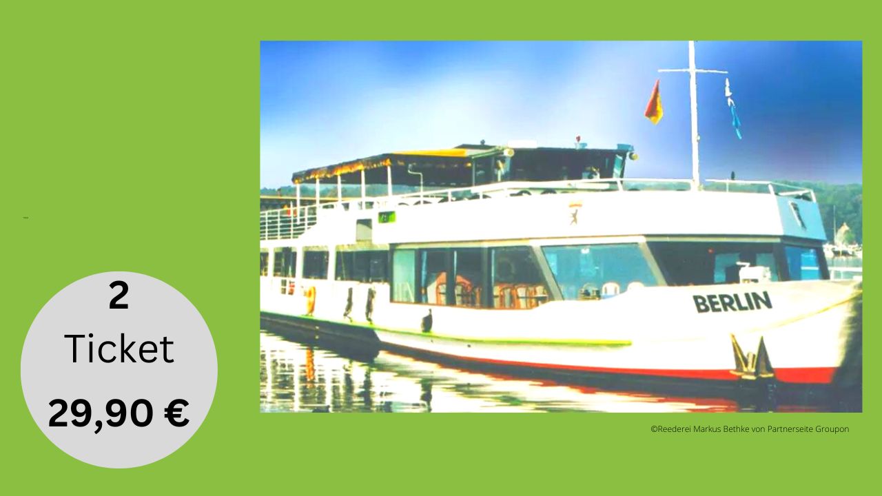 Oberhavel-Schifffahrt für 2 Personen NUR 13 €.