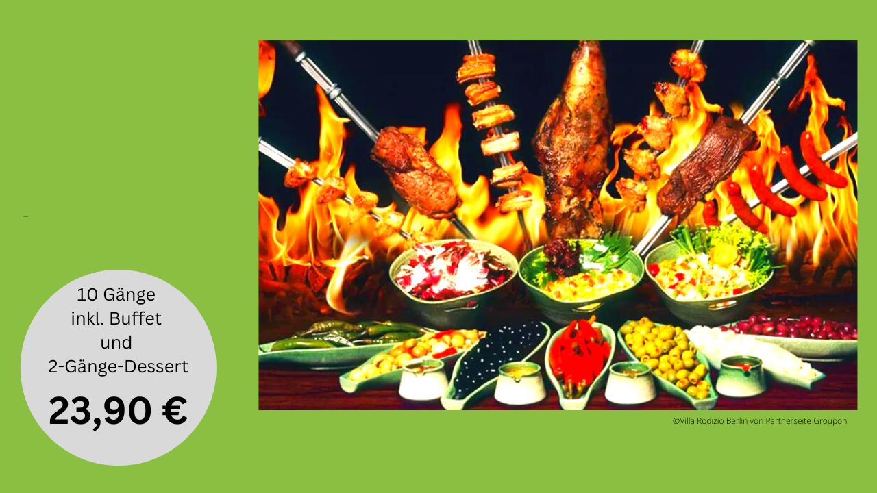 10 Gänge Menü in der Villa Rodizio Berlin