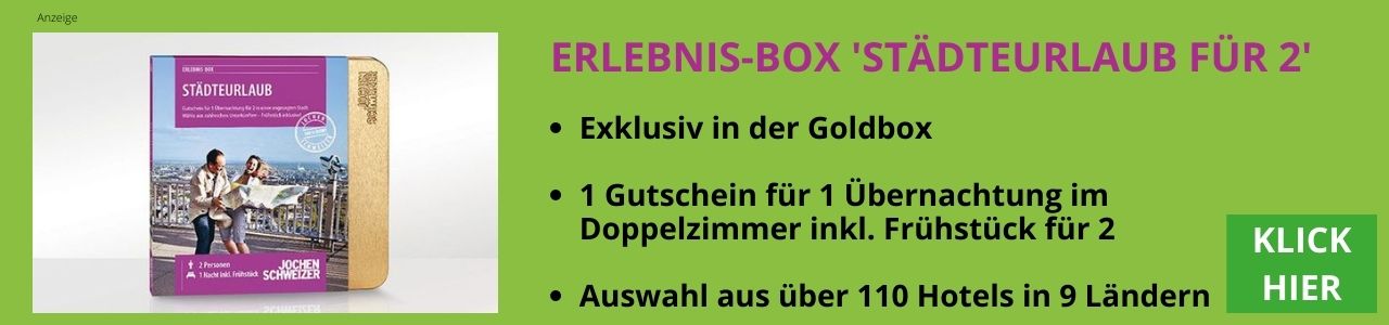 ERLEBNIS BOX STÄDTEURLAUB FÜR 2 von Jochen Schweizer 1
