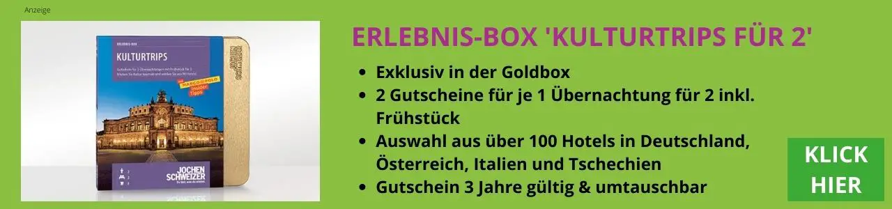  ERLEBNIS BOX KULTURTRIPS FÜR 2 von Jochen Schweizer