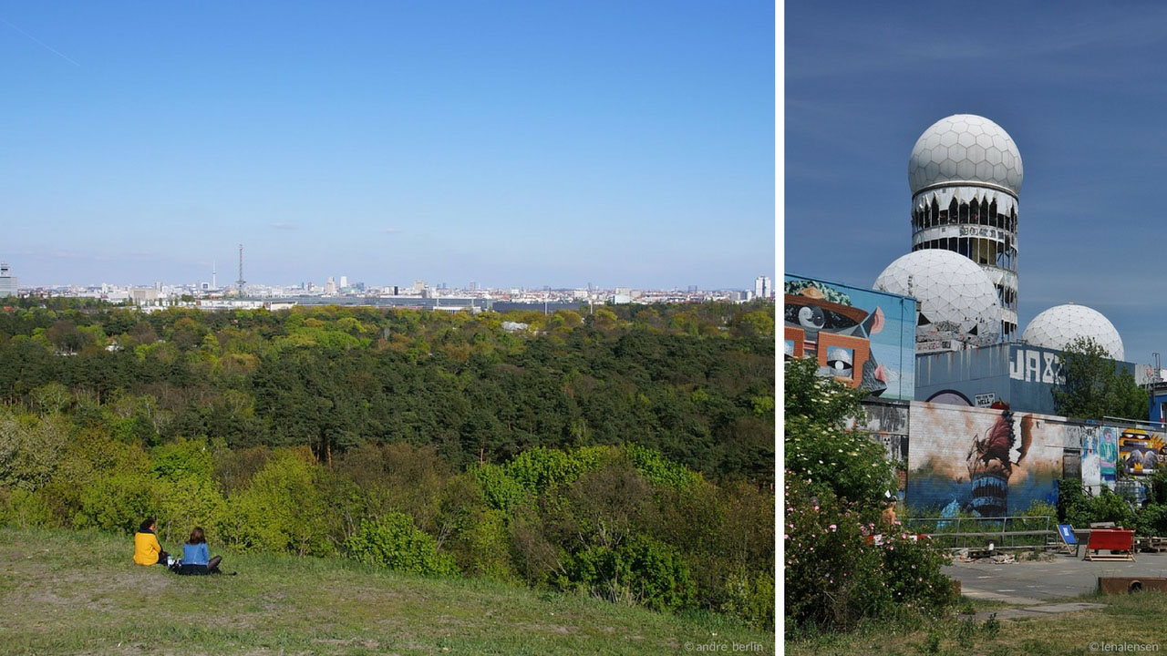 Blick auf und vom Teufelsberg