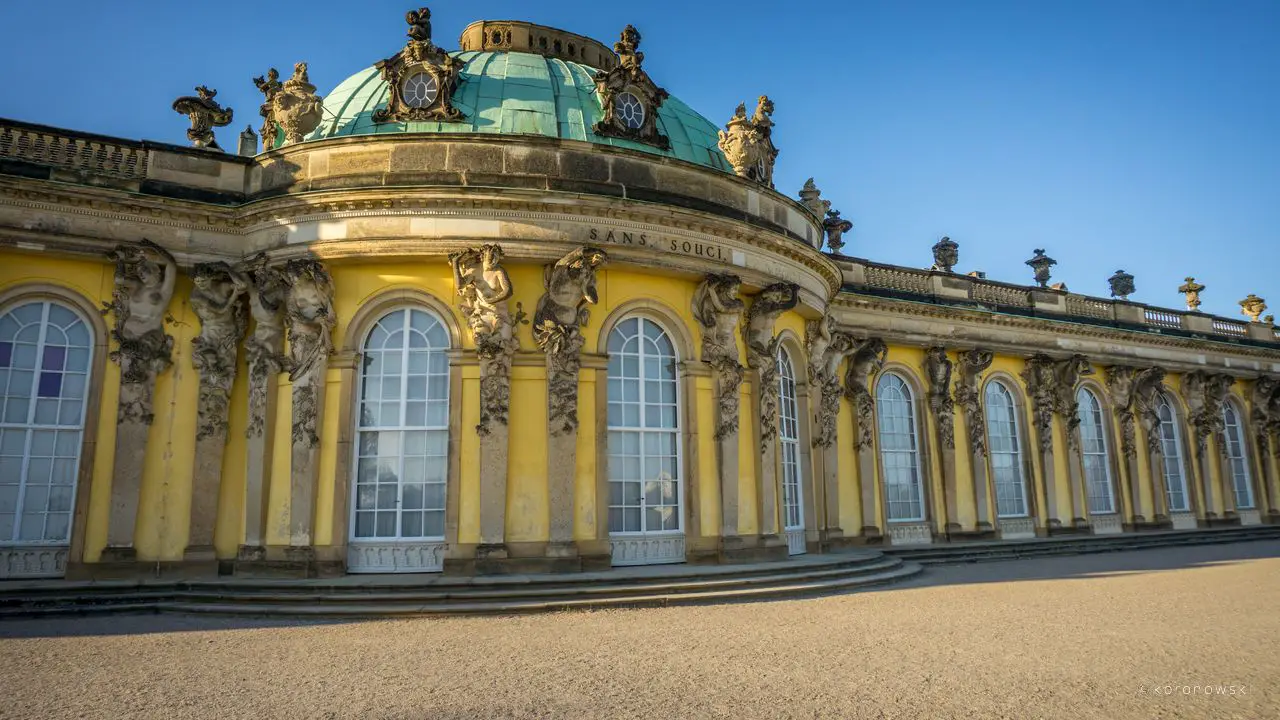 Visit Sanssouci Palace with the beautiful park.