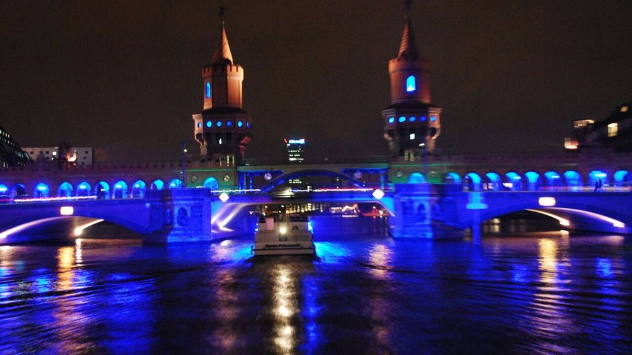 Discover the lights of Berlin at the Festival of Lights on a bus and ship tour.