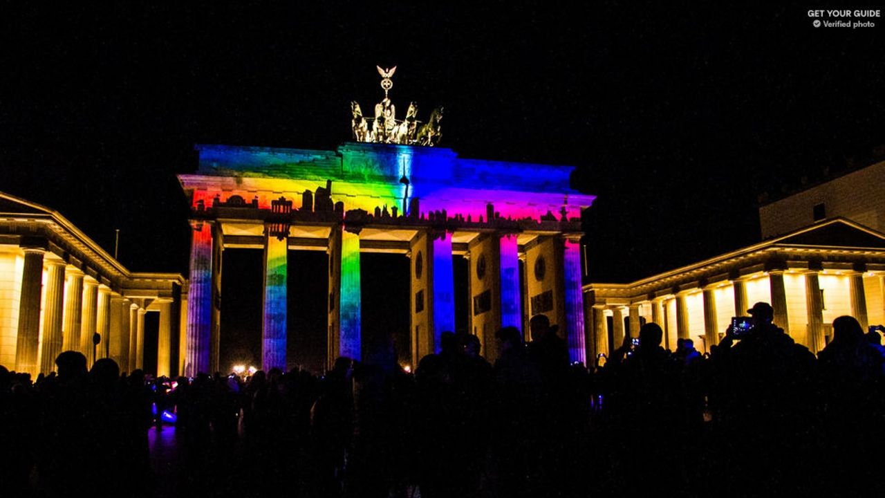 Take a two-hour bus ride with live commentator through illuminated Berlin during the Festival of Lights.