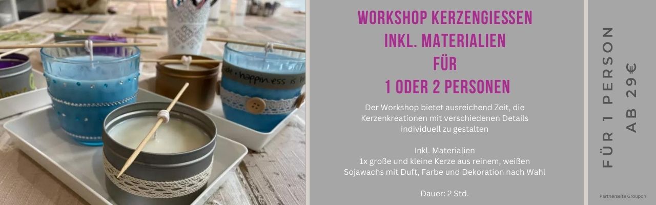 2 Std. Workshop Kerzengießen inkl. Materialien