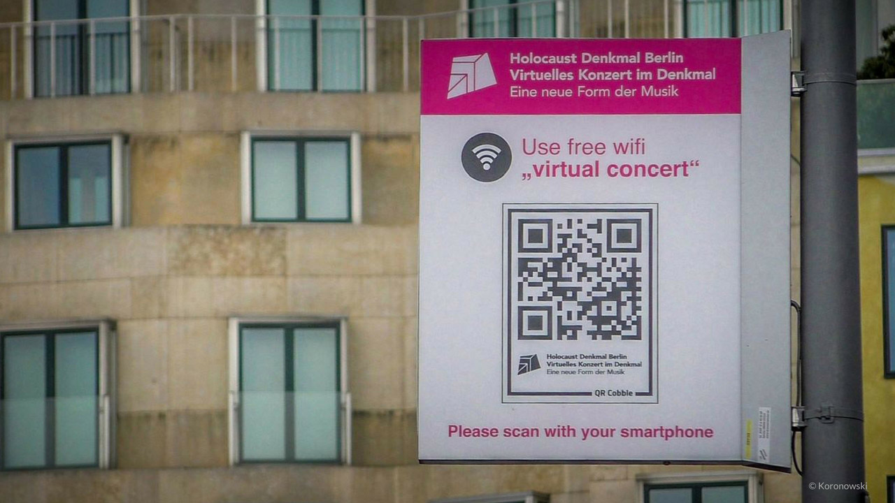Code virtuelles Konzert Holocaust Mahnmal Berlin