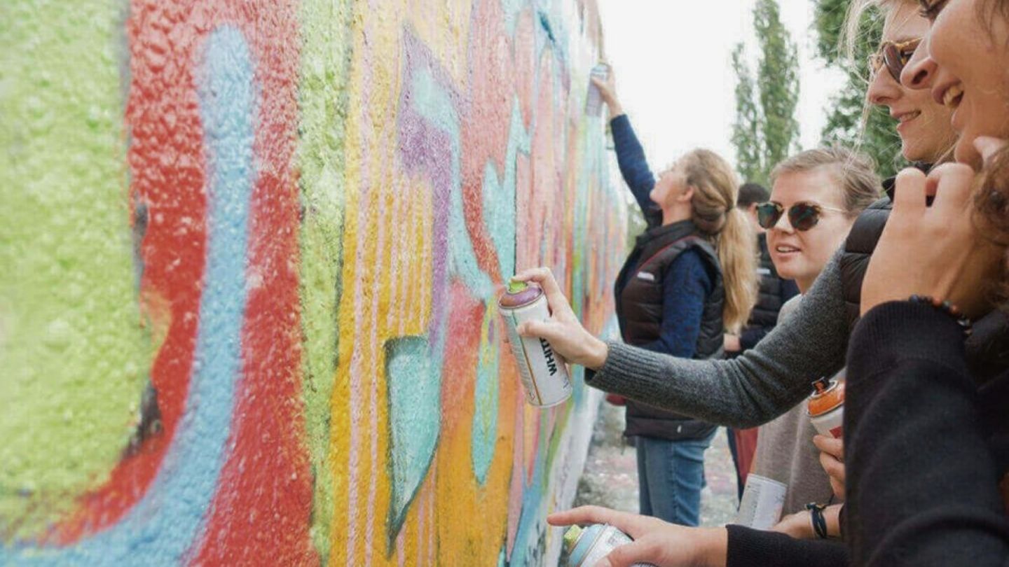 Graffiti-Workshop an der Berliner Mauer