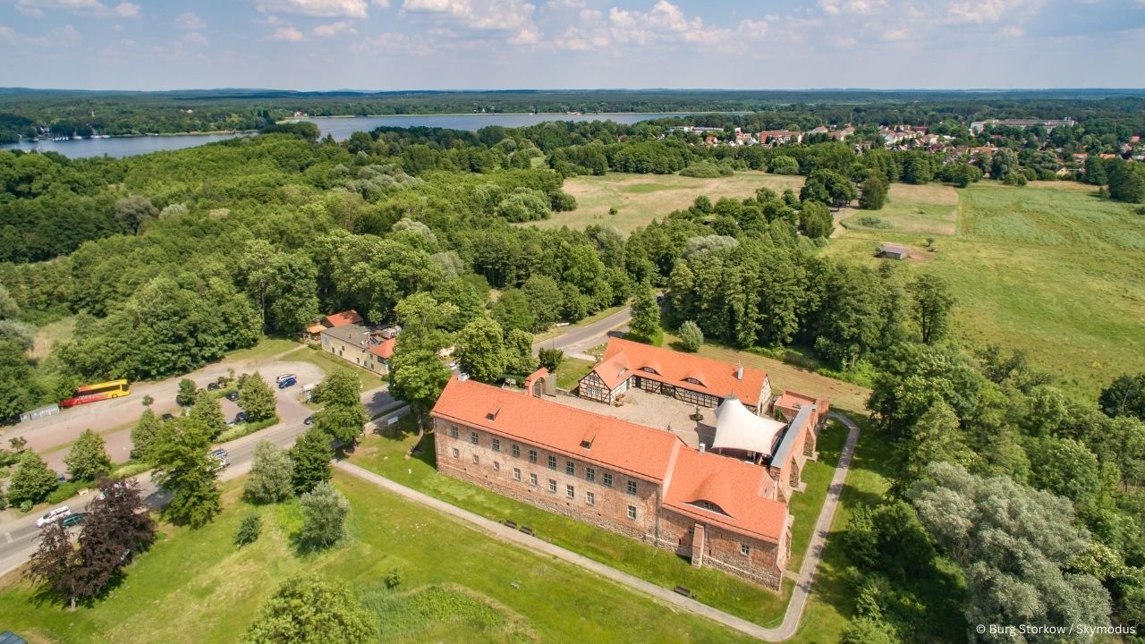 Burg Storkow von oben